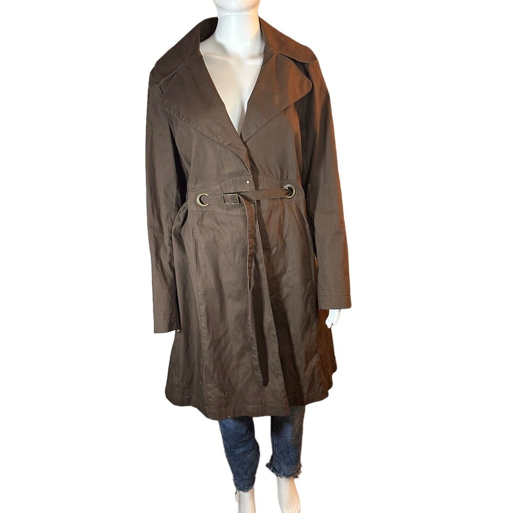 VIA SPIGA Brown Belted Trench Coat size medium